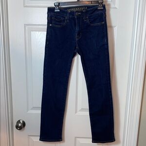 American Eagle Outfitters Women's Dark Blue Slim Jeans